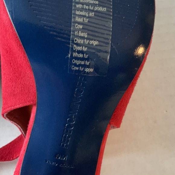 NWB Rebecca Minkoff Pricilla Red Suede heeled mule Size 9 - Picture 10 of 10